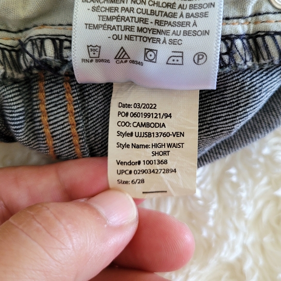 Jessica Simpson High Waist Medium Wash Denim Shorts - Picture 12 of 14